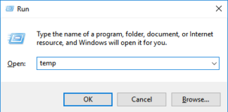 удалить временные файлы Windows